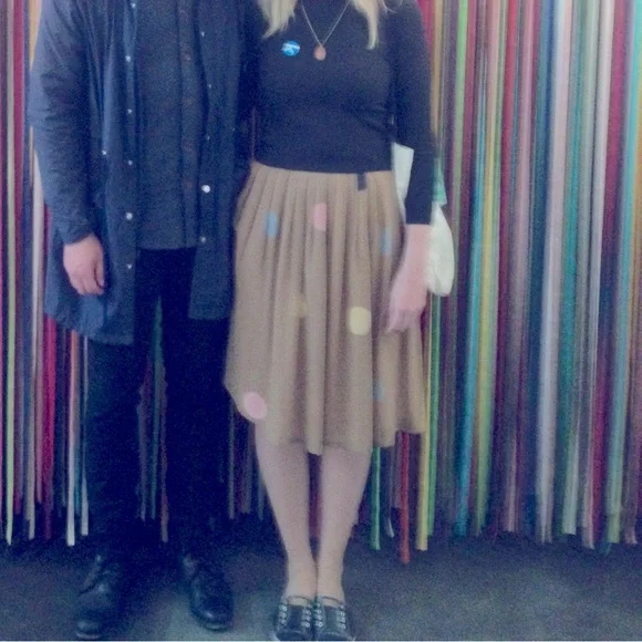 Twenty-seven names polka dot midi silk skirt (size 6) - Picture 9 of 11